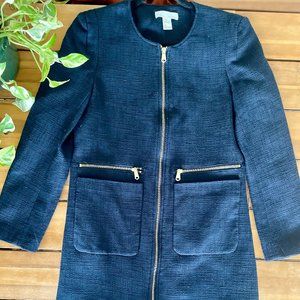 H&M Long Coat (Navy Blue)